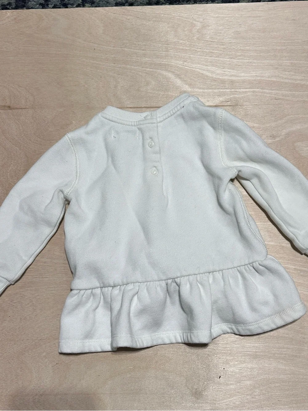 Ralph Lauren White Bear Graphic Peplum Top